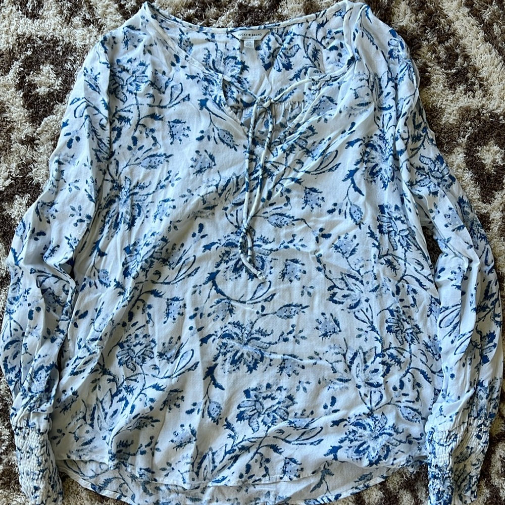 Lucky Brand Blue Floral Top